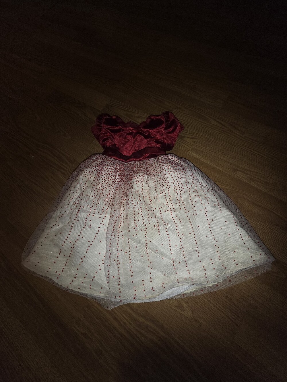Rare Editions Velvet Bodice Dress with Red Accents 2T - Picture 8 of 11
